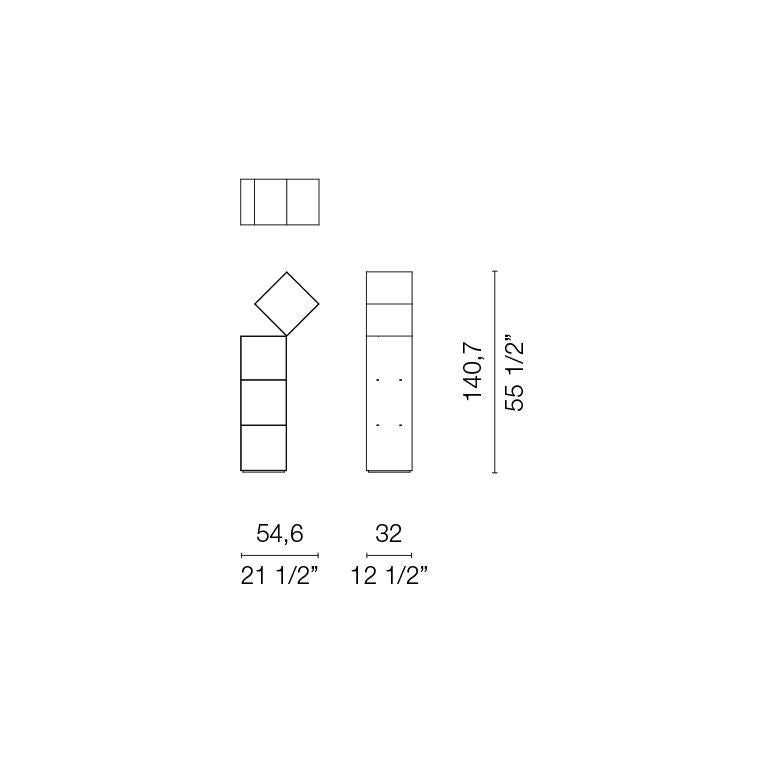 Nendo Medium Drop Bookcase Matte Lacquered Laser-Cut Sheet Metal for Cappellini For Sale 1