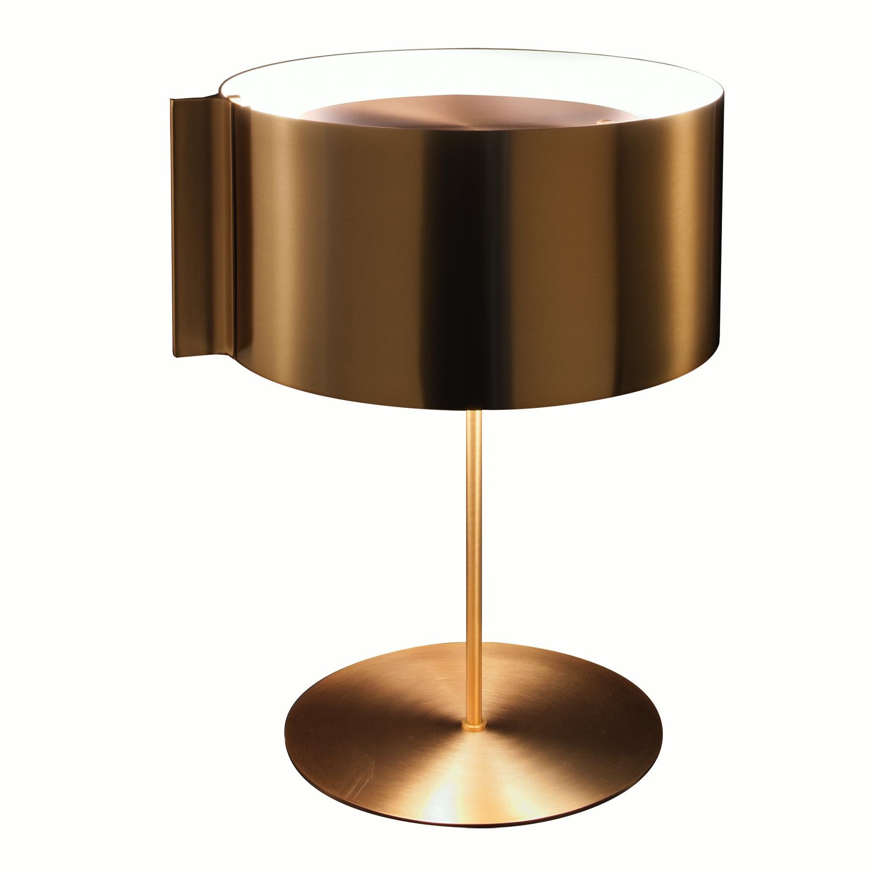 Mid-Century Modern Nendo Table Lamp 'Switch' Satin Gold by Oluce