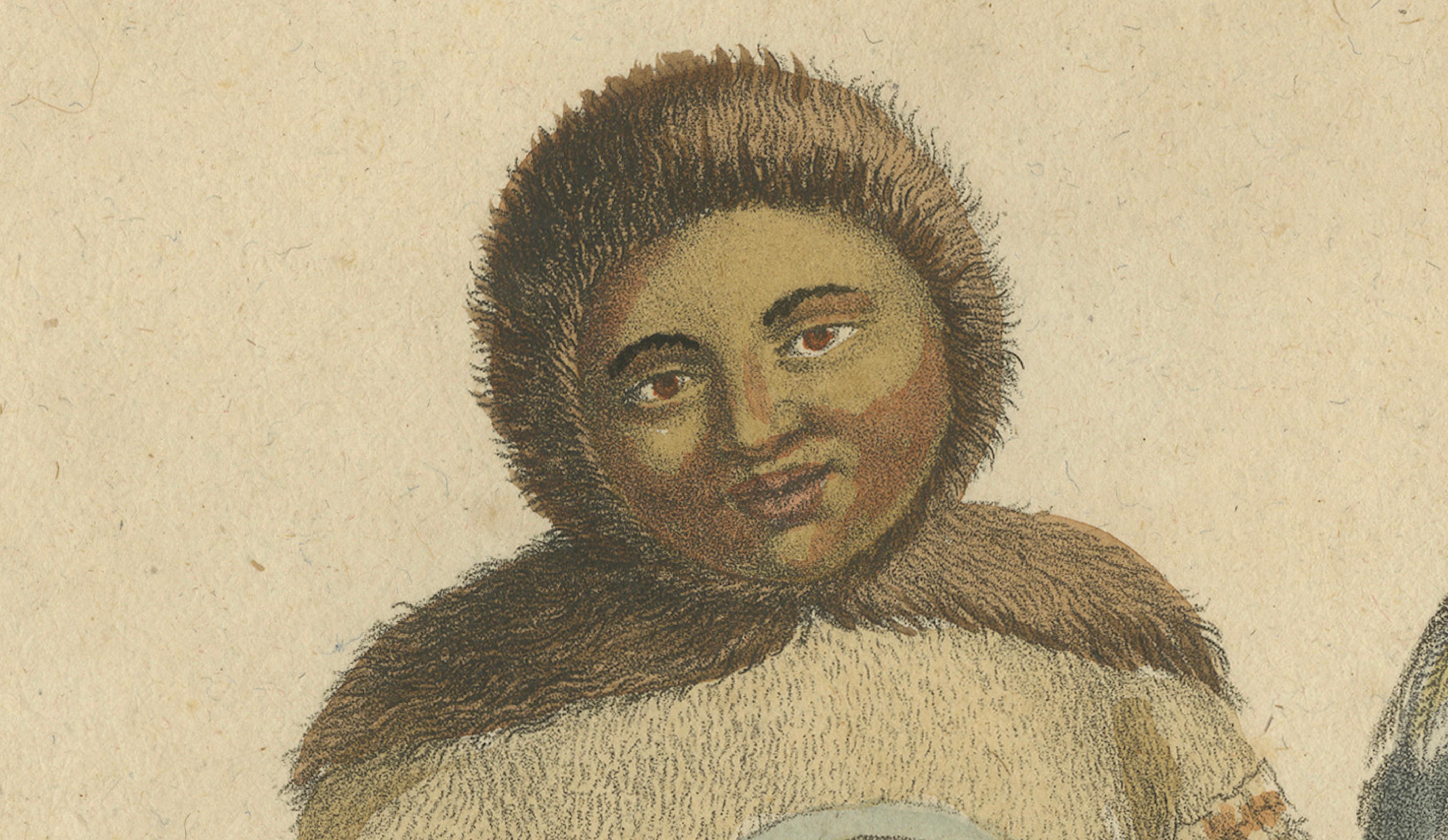 Nenet, Aleut & Inuit Costume Study, Brodtmann Lithograph, 1816