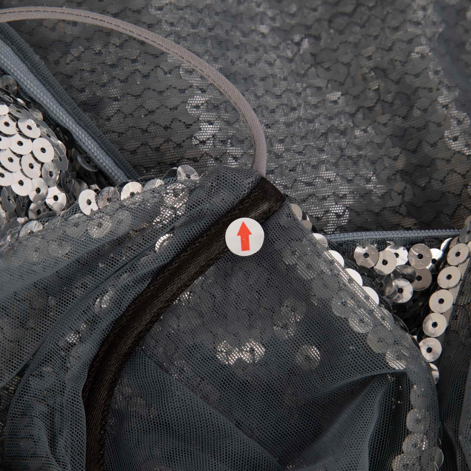 Nensi Dojaka - Top con paillettes impreziosito da ritagli in argento - taglia S In condizioni buone in vendita a London, GB