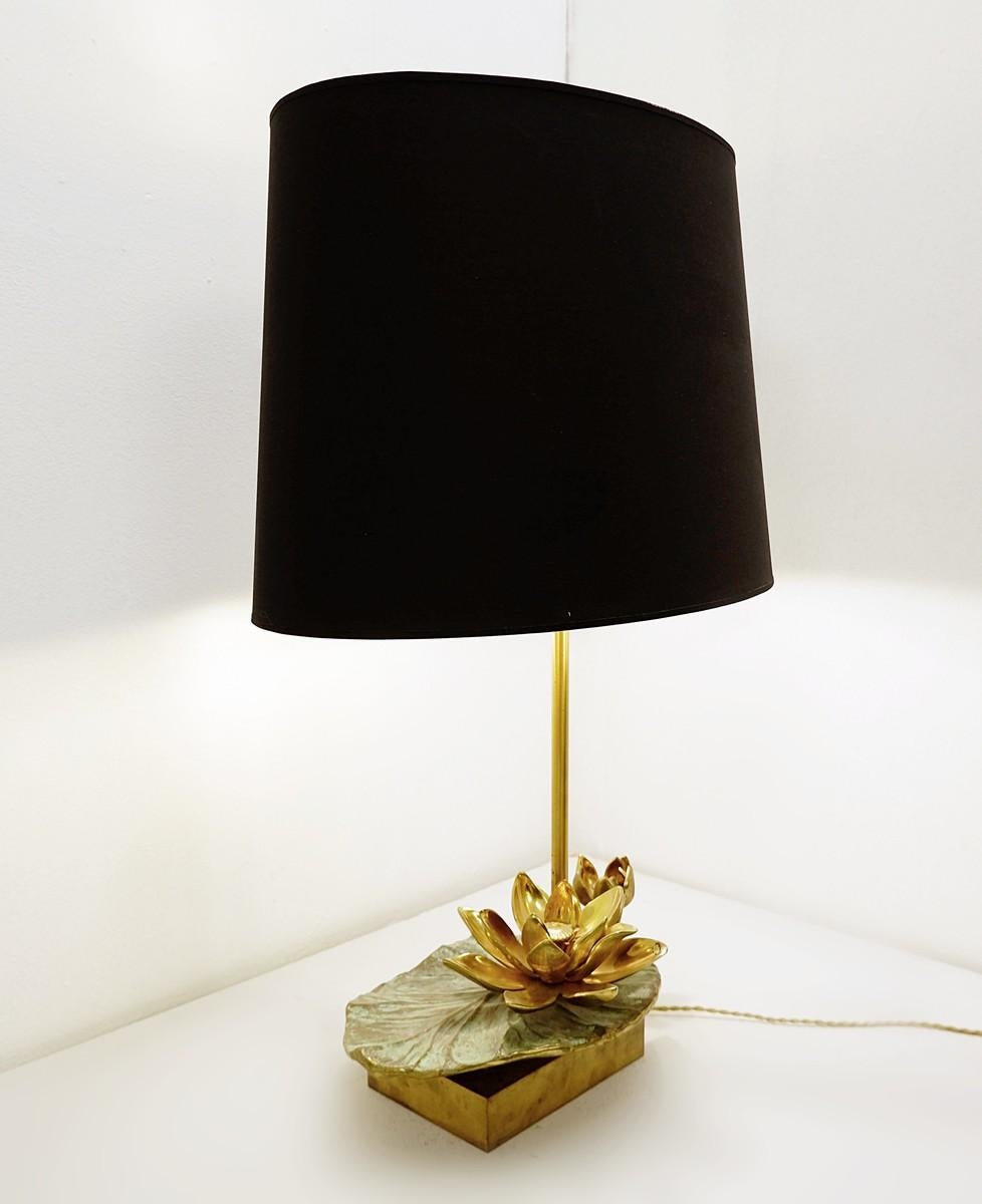 Nenuphar French Table Lamp in Brass and Bronze by Maison Charles, 1960s  1