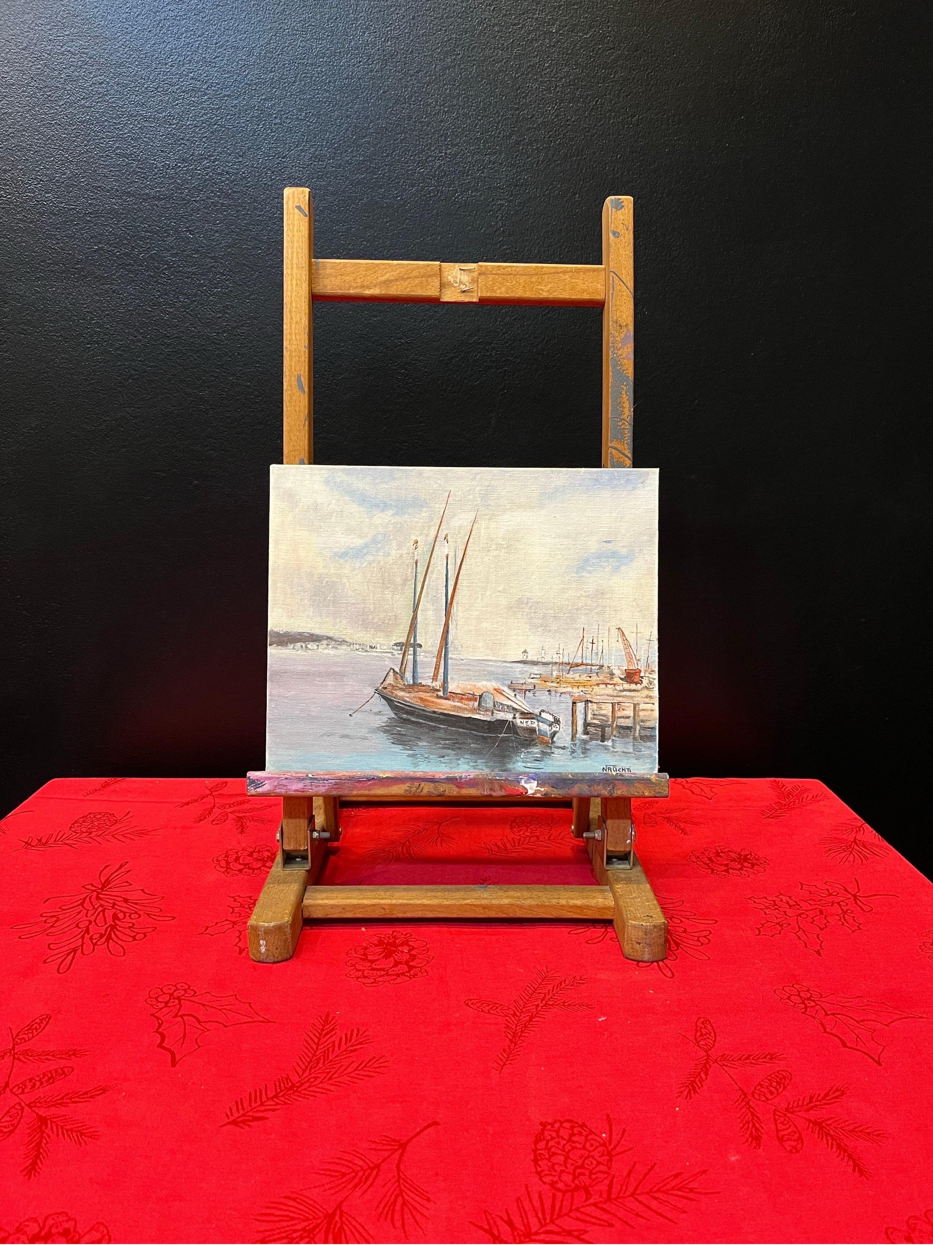 Il Nettuno di Neny Rüchti - Olio su cartone 28x22cm in vendita 1