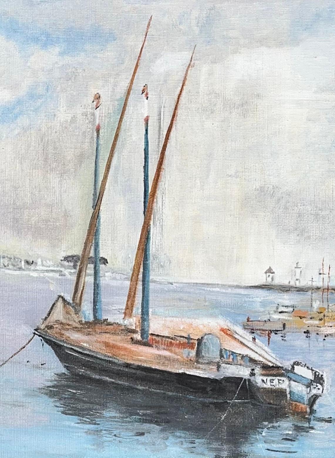 Il Nettuno di Neny Rüchti - Olio su cartone 28x22cm in vendita 2