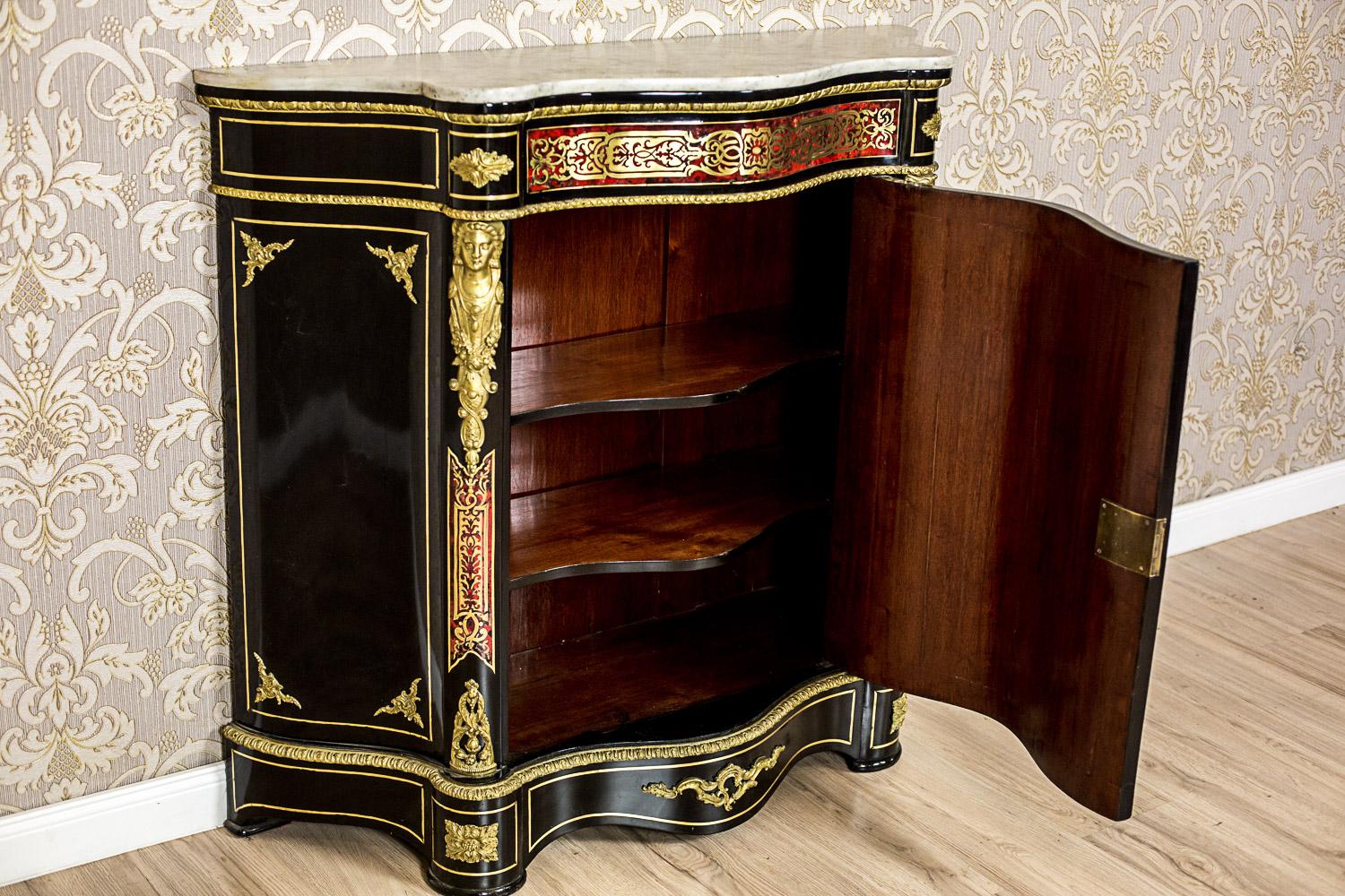 French Neo-Baroque Commode in the Boulle Type from 19th Century