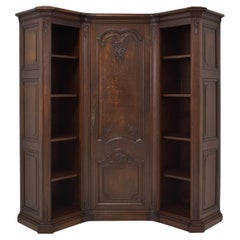 Neo-Baroque Large Corner Shelf / Cabinet in Oak, 1935