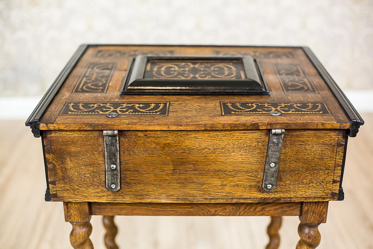 Neo-Baroque Oak Sewing Table, circa Late 19th Century 7