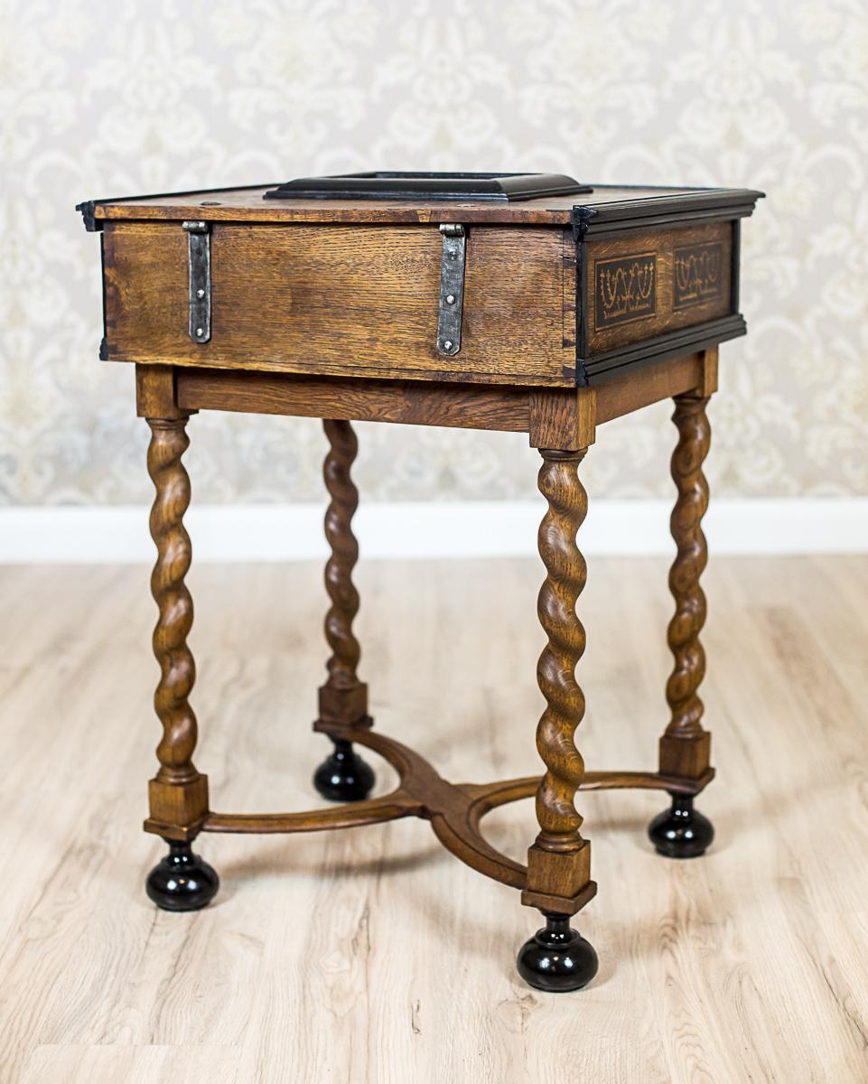 Neo-Baroque Oak Sewing Table, circa Late 19th Century 9