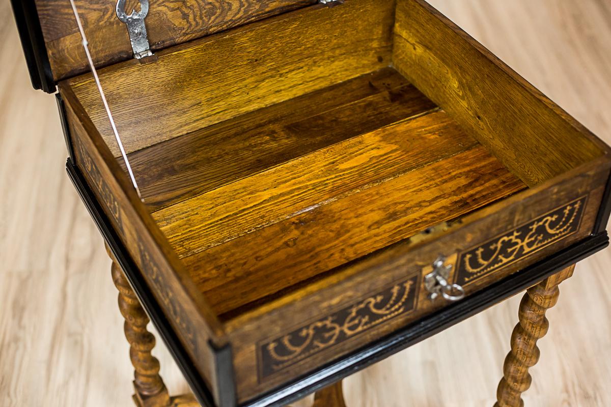 Neo-Baroque Oak Sewing Table, circa Late 19th Century 13