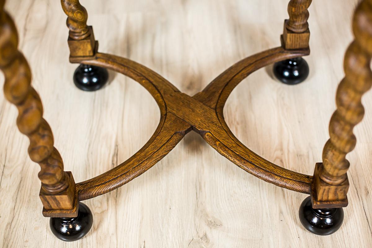 Neo-Baroque Oak Sewing Table, circa Late 19th Century 3