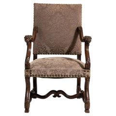 Neo-Baroque Oak Throne Chair