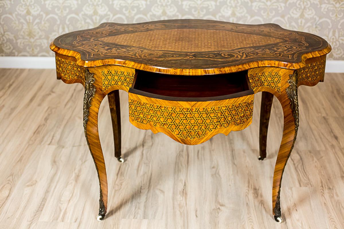 Baroque Revival Neo-Baroque, Richly Intarsiated Desk from the Second Half of the 19th Century