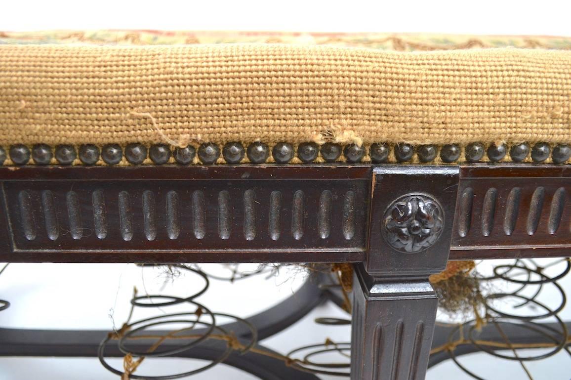 Neoclassic Adam Federal Style Window Bench as Found For Sale 1