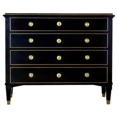 Neo Classic Black Chest of Drawers