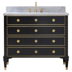 Vanità Neo Classic con piano in marmo nero