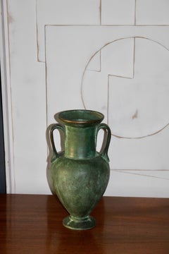 Neo classic bronze vase monogram J R G