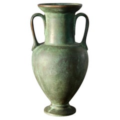 Neo classic bronze vase monogram J R G