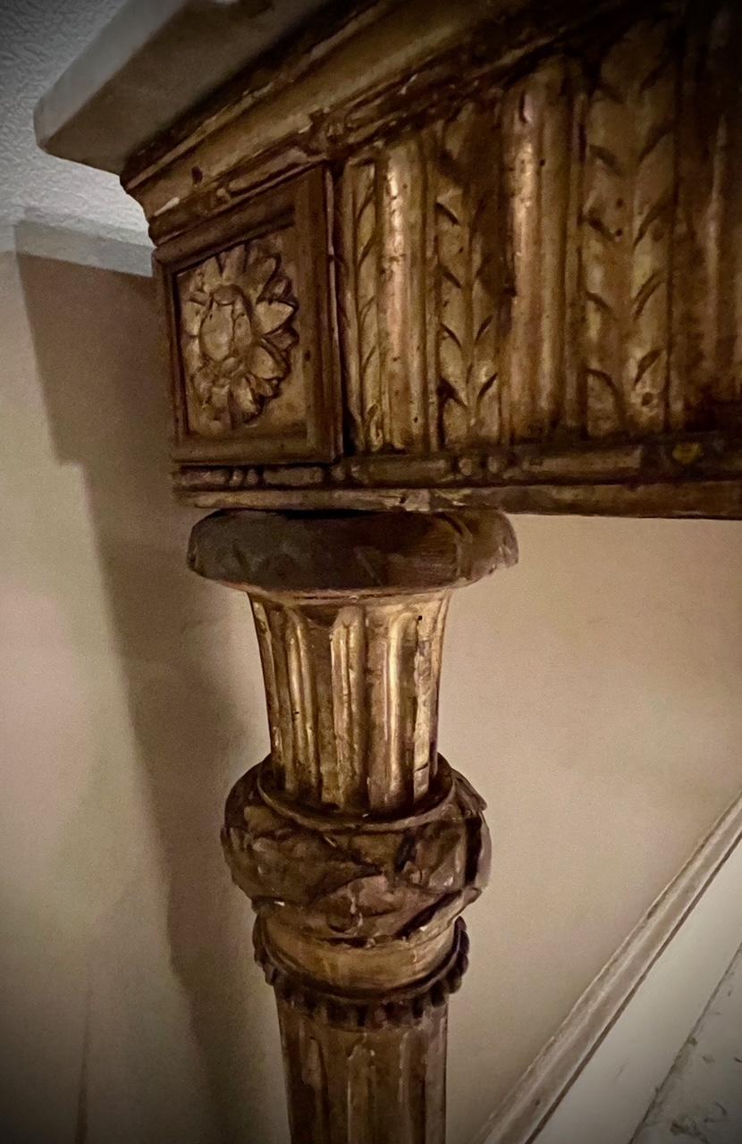 Neo-Classic Giltwood & Marble Top Console Table, Italy, Circa:1795 For Sale 7
