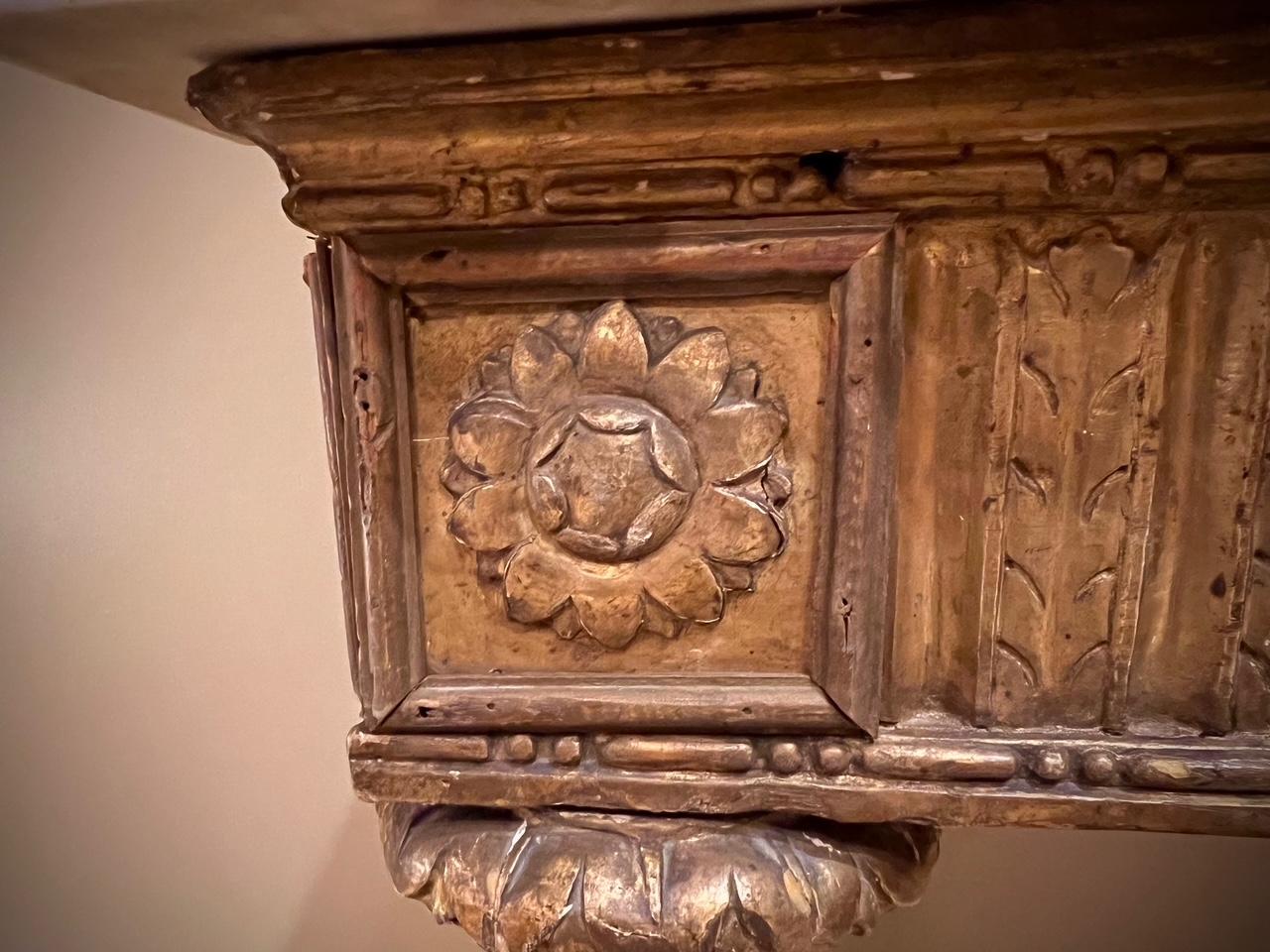 Neo-Classic Giltwood & Marble Top Console Table, Italy, Circa:1795 For Sale 10