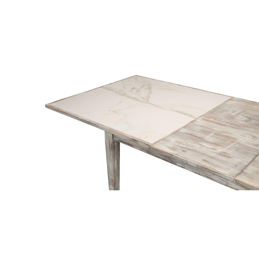 Table à rallonge peinte en gris Neo Classic en vente 1