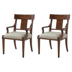 Neo Classic Mahogany Dining Armchairs