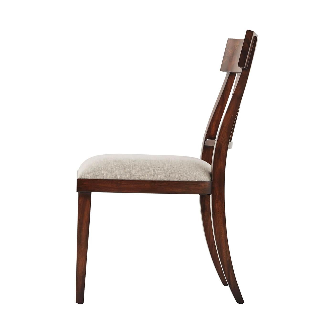 Neoclassical Neo Classic Mahogany Dining Chair For Sale