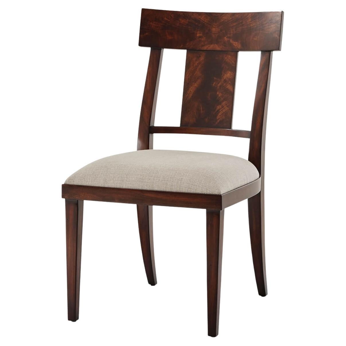 Neo Classic Mahogany Dining Chair For Sale