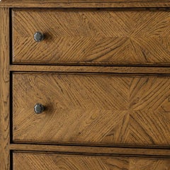 Neo Classic Oak Tall Dresser, Dark