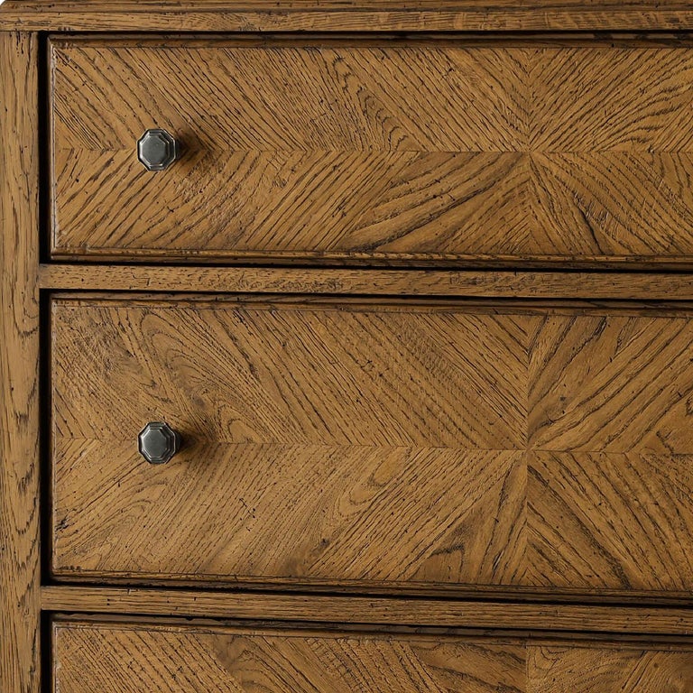 Neo Classic Oak Tall Dresser, Dark For Sale at 1stDibs