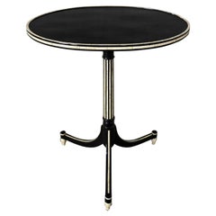 Neo-Classic Olive Oval Side Table Rose Tarlow Melrose House Ebony Black & White