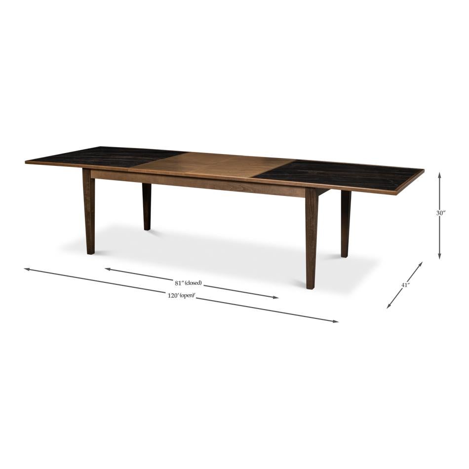 Table à rallonge Neo Classic à plateau en porcelaine en vente 5