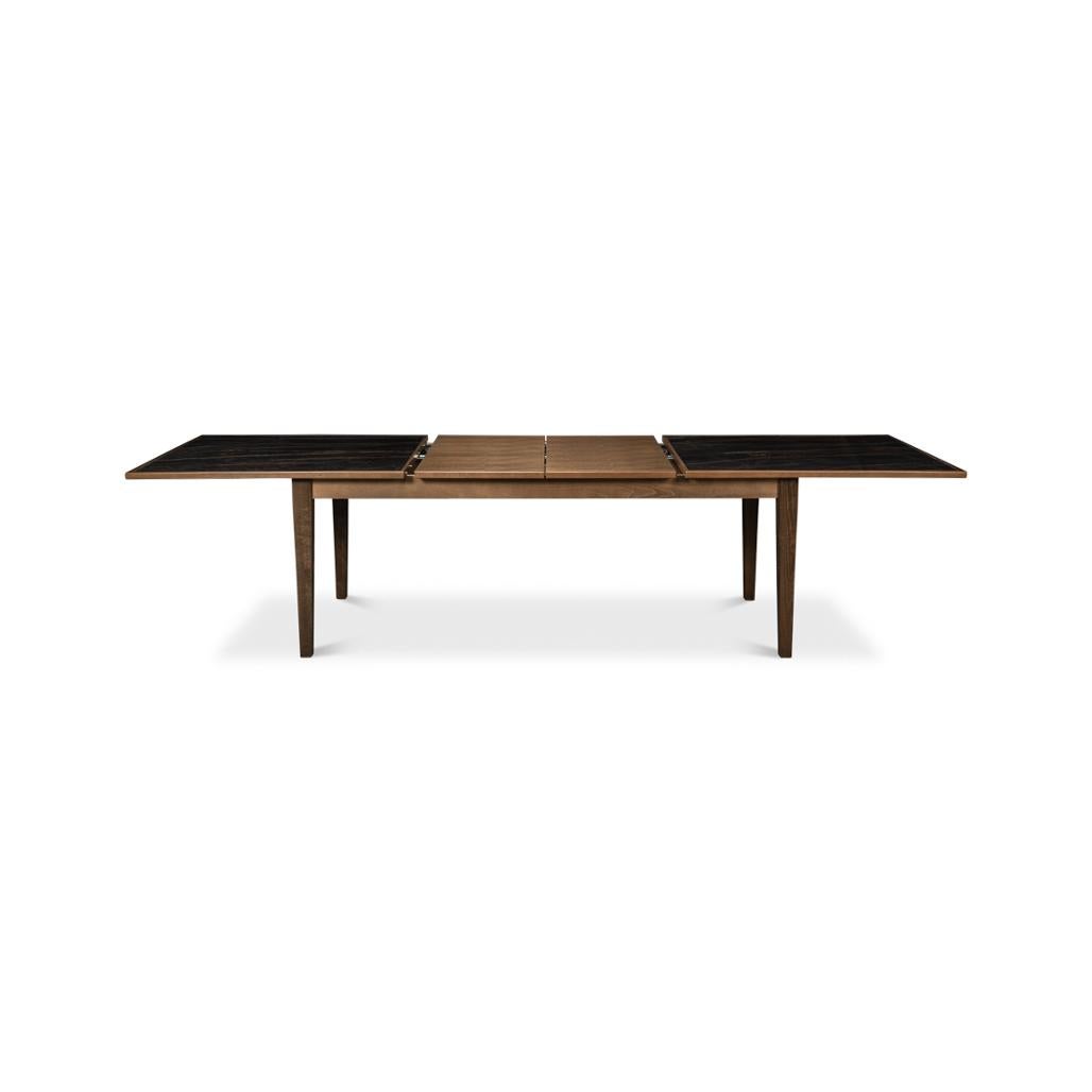 Asiatique Table à rallonge Neo Classic à plateau en porcelaine en vente