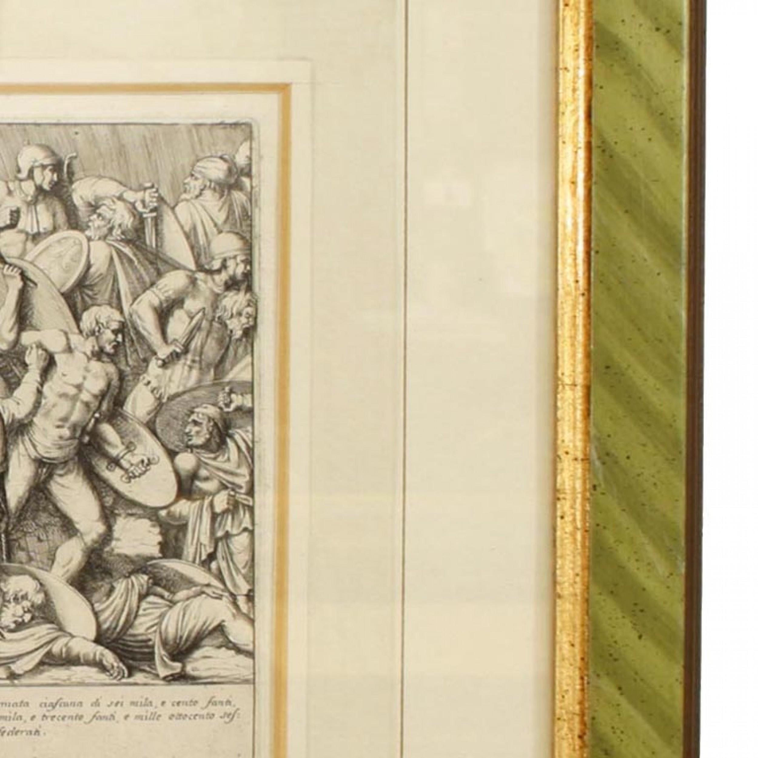 Néoclassique Gravure de scène historique romaine néoclassique en vente