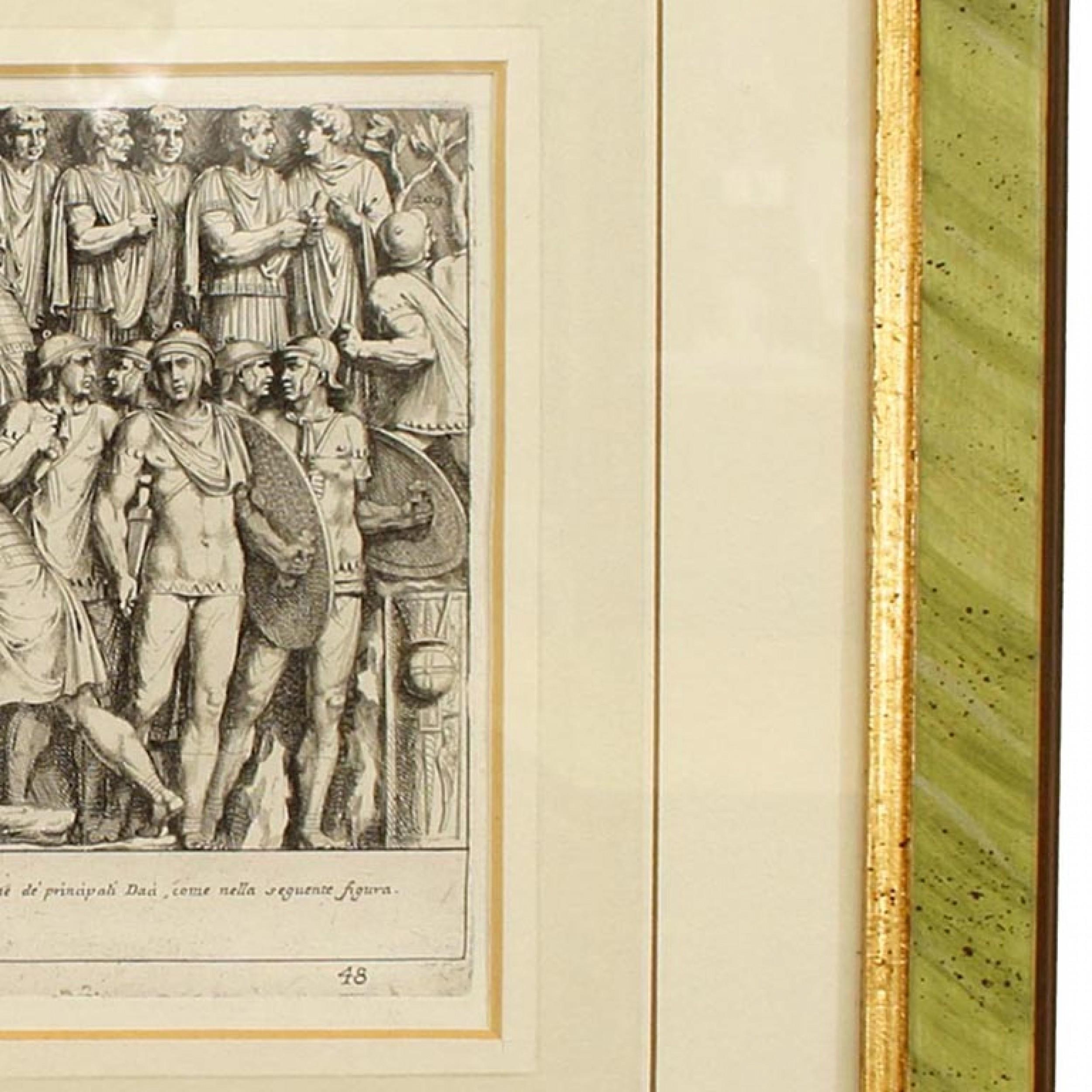 Impresión de escena histórica romana neoclásica Pintado a mano en venta