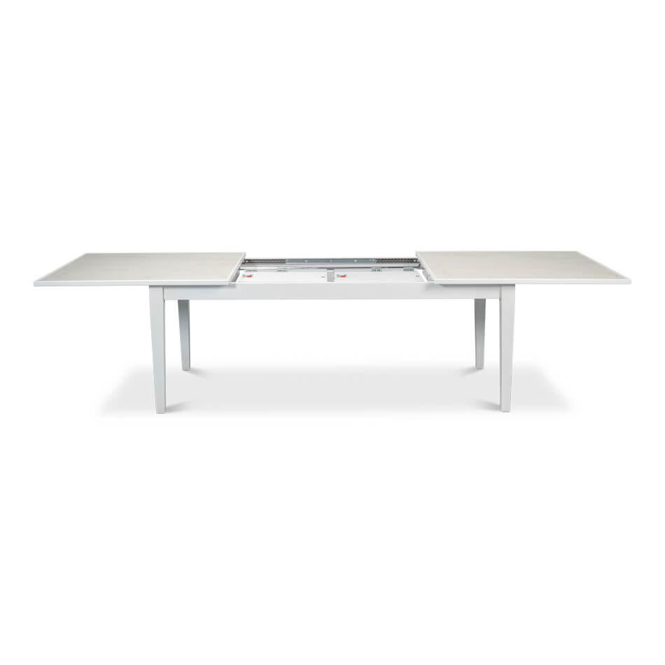Neoclassical Neo Classic White Painted Extension Table For Sale