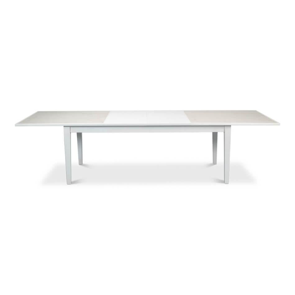 Neo Classic White Painted Extension Table In New Condition For Sale In Westwood, NJ