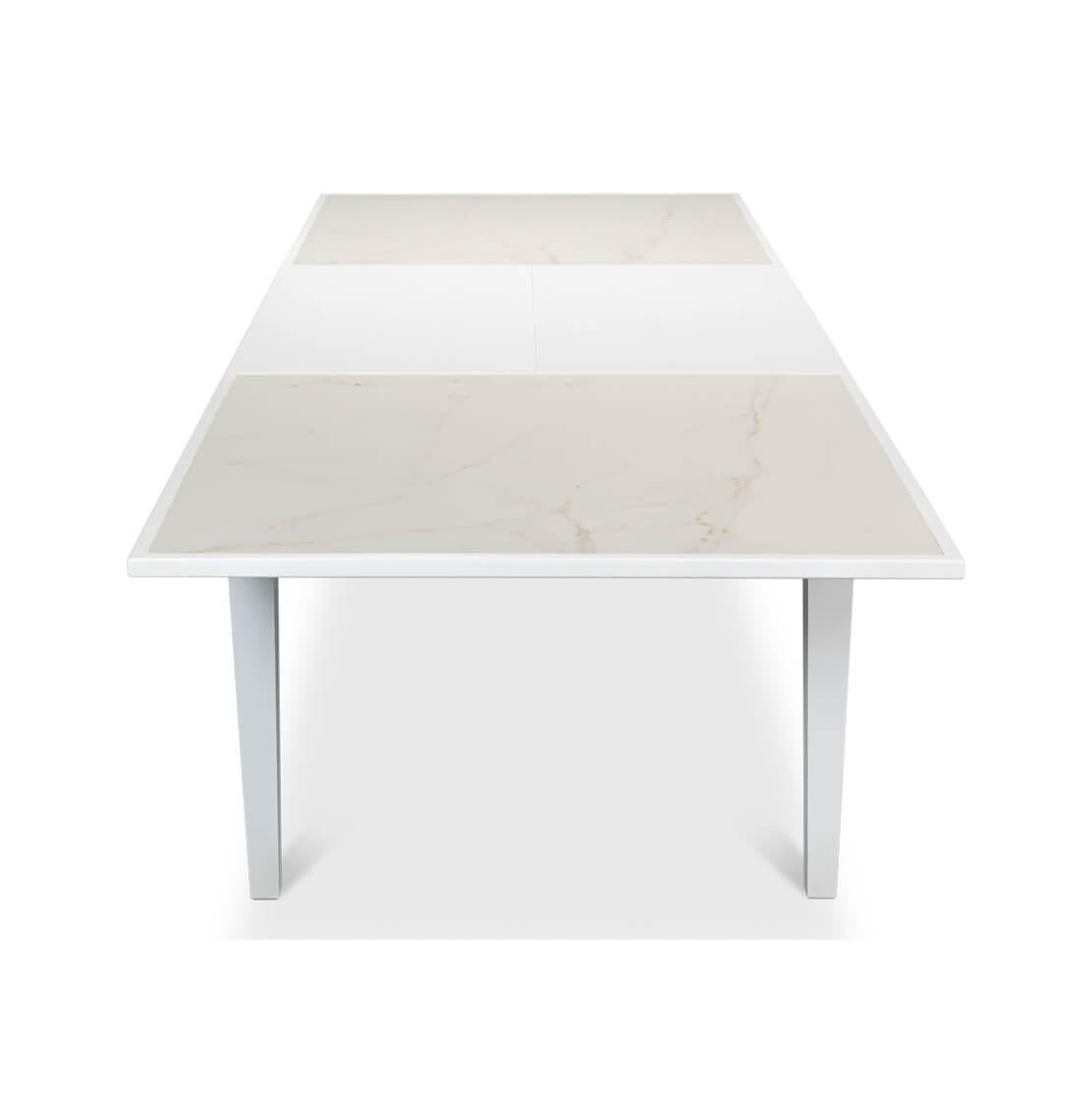 Porcelain Neo Classic White Painted Extension Table For Sale