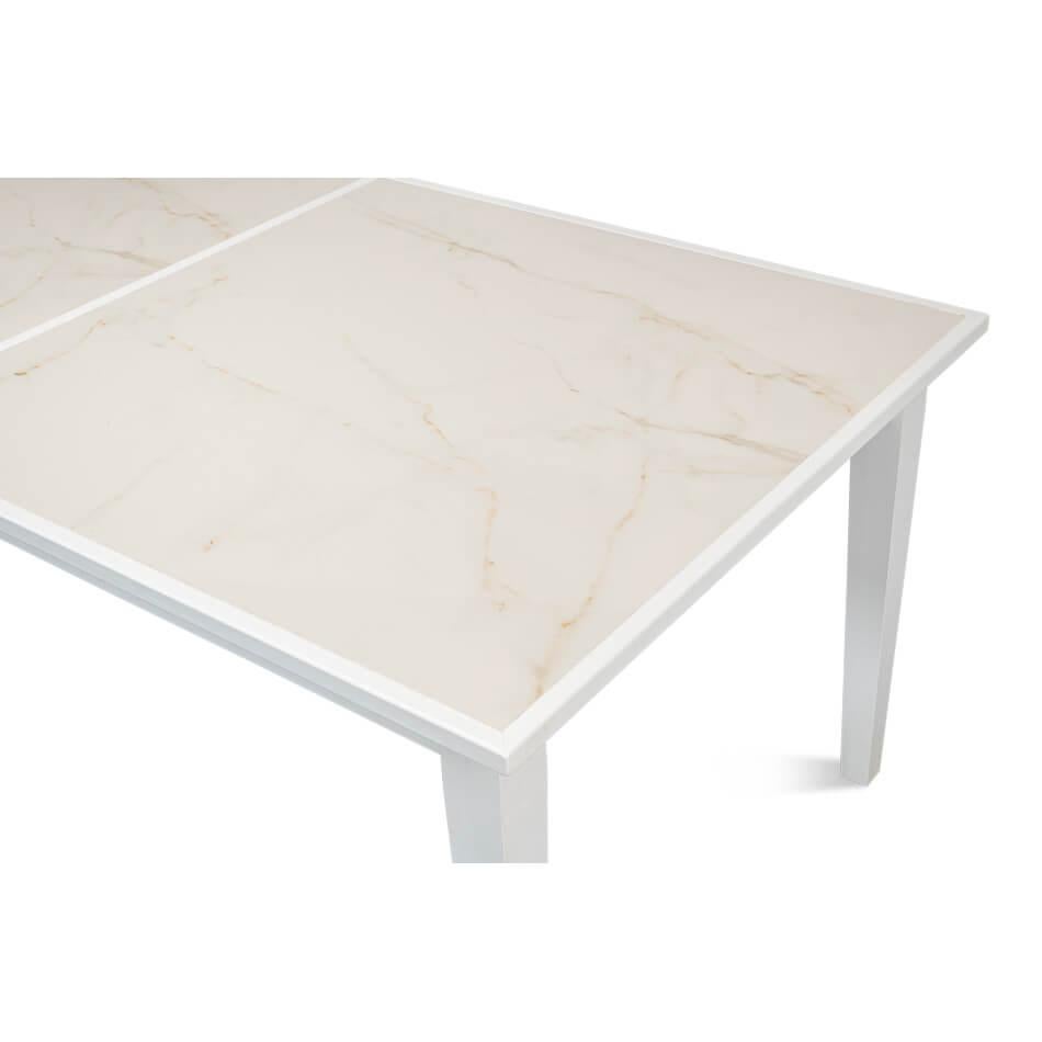 Table à rallonge Classic peinte en blanc en vente 1