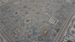 Neo-Classical Blue Grey Taupe Wool Rug 8'11''x11'11''