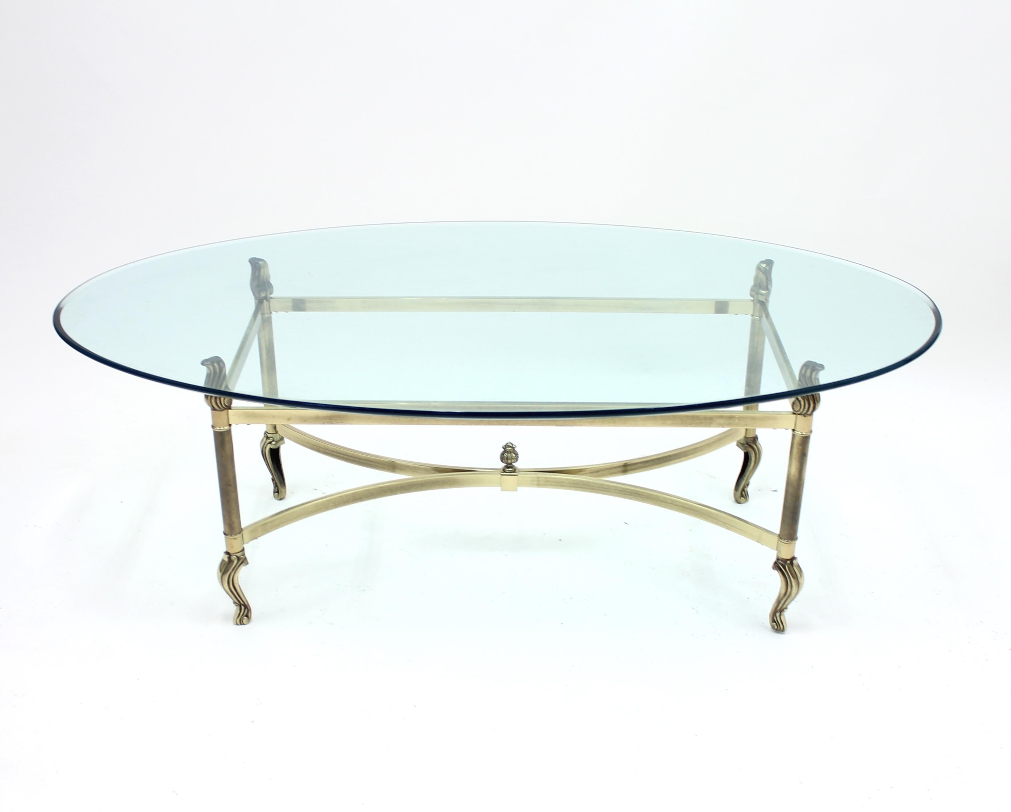 Neoclassical Brass Coffee Table, 1980s 6