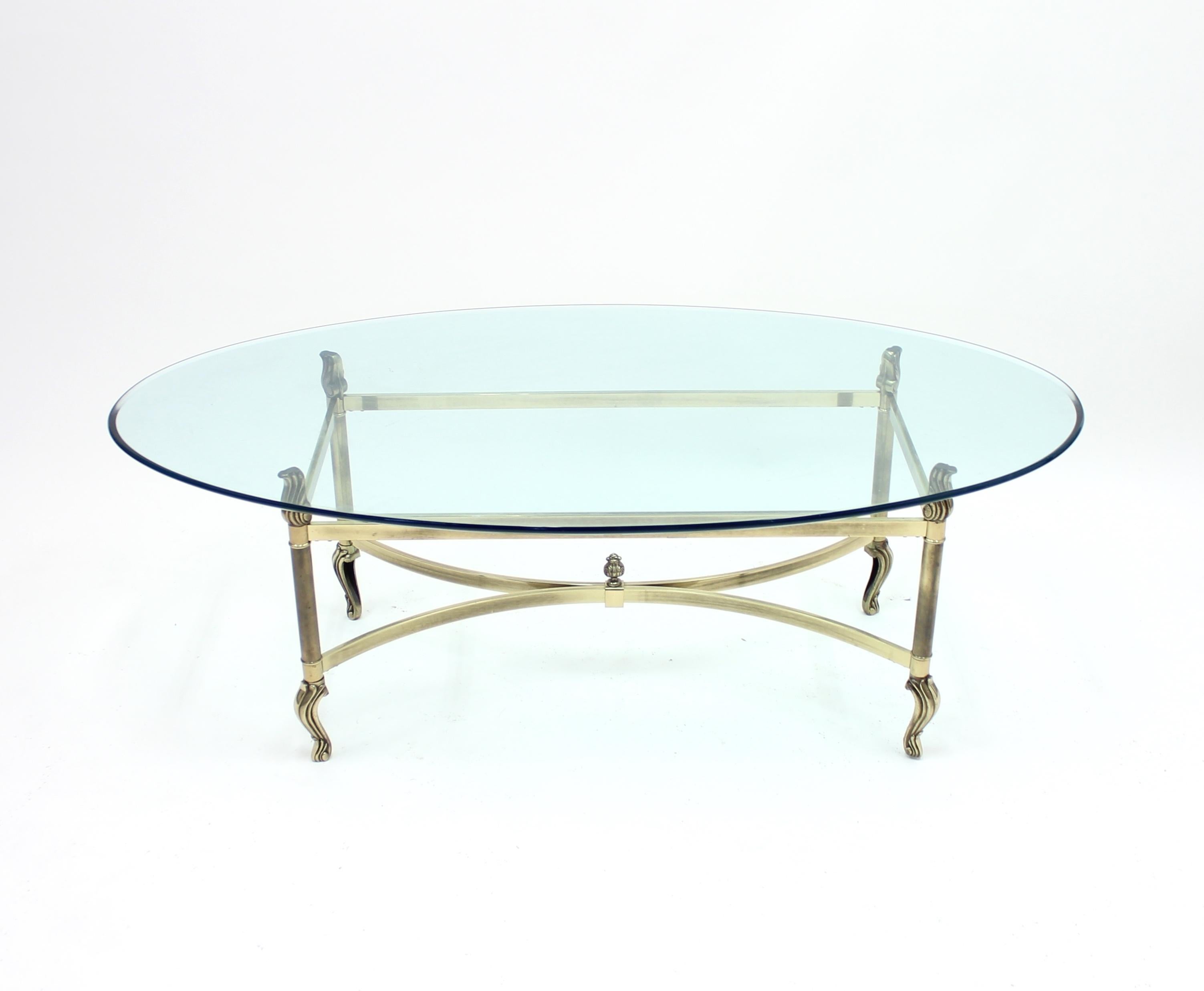 Neoclassical Brass Coffee Table, 1980s 7
