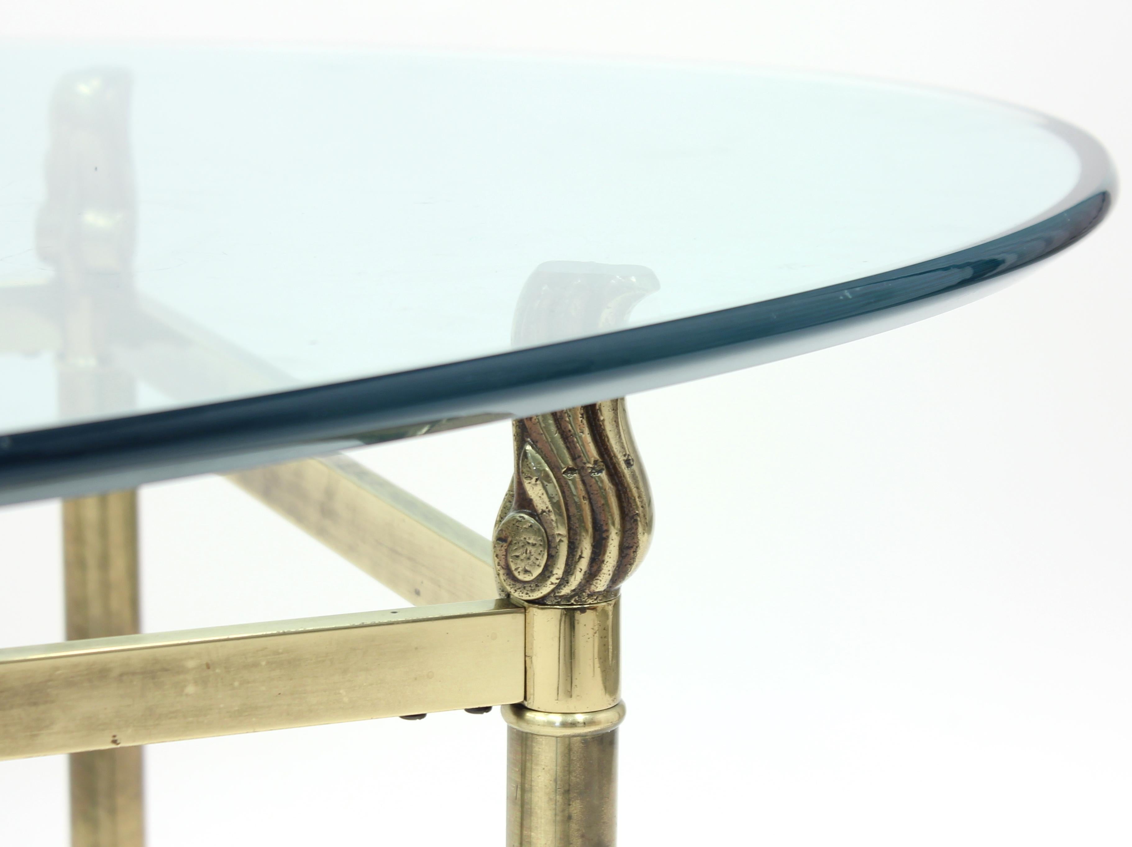 Neoclassical Brass Coffee Table, 1980s 9