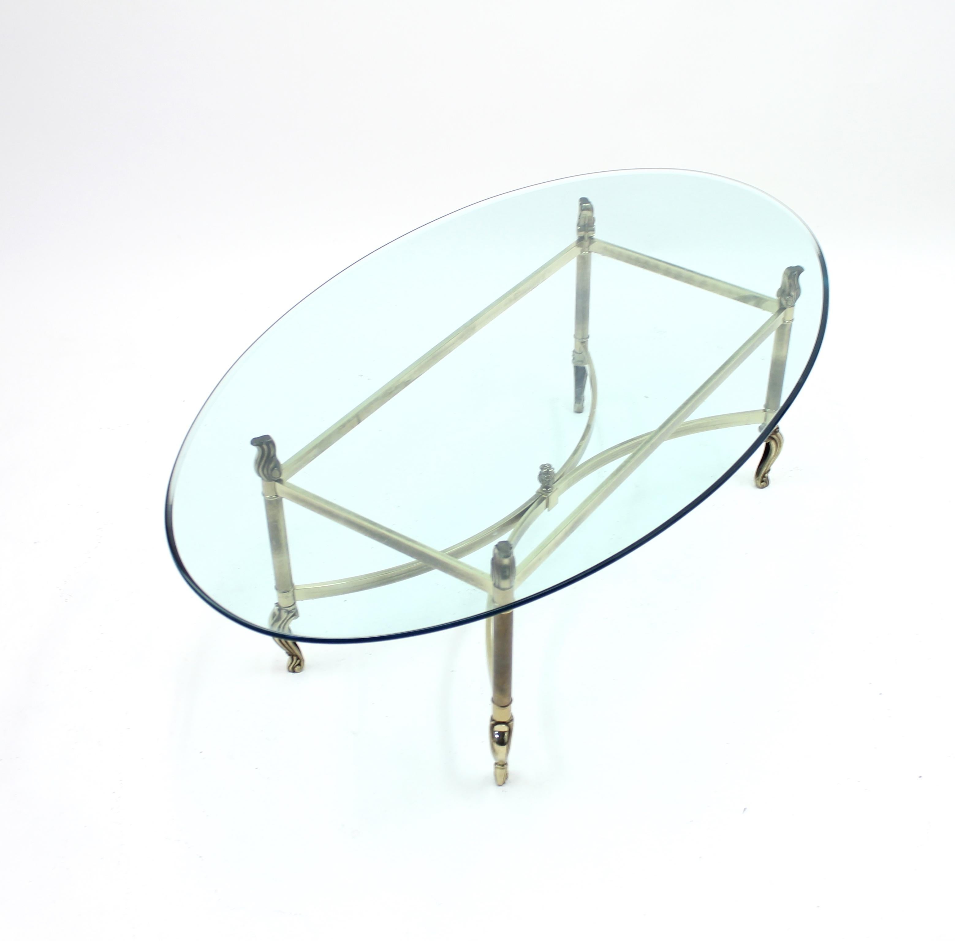 Late 20th Century Neoclassical Brass Coffee Table, 1980s