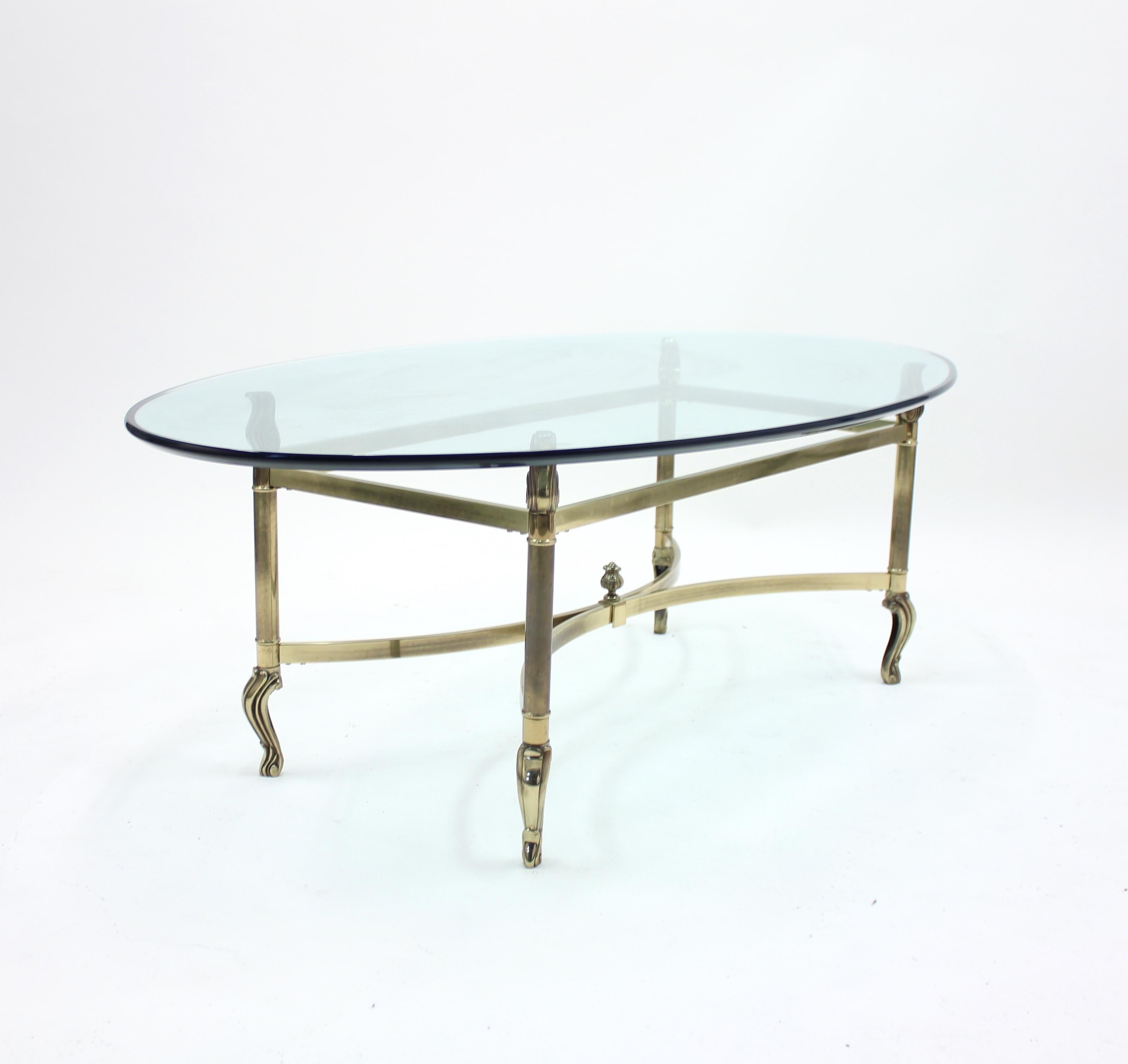 Neoclassical Brass Coffee Table, 1980s 1