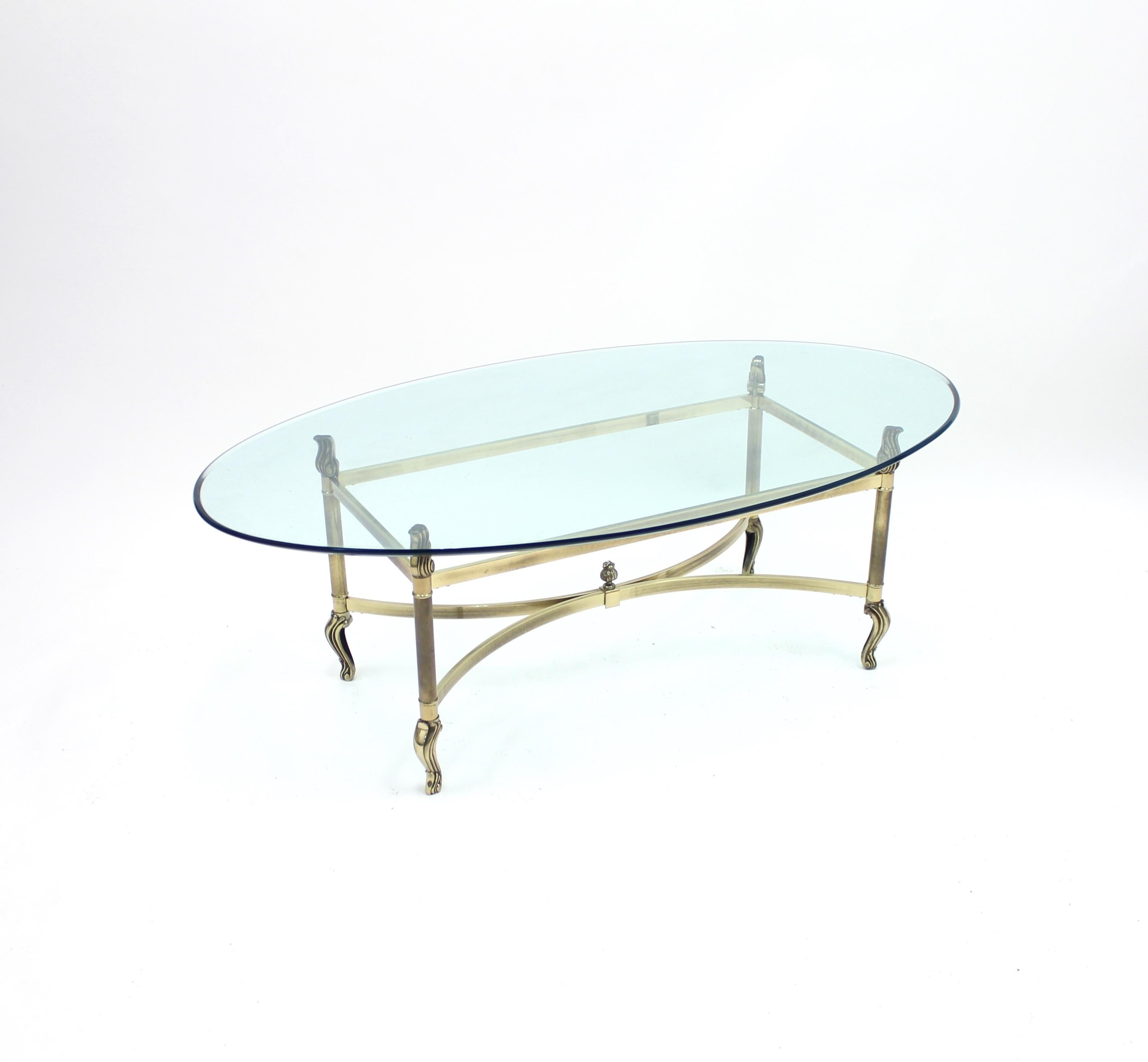 Neoclassical Brass Coffee Table, 1980s 2