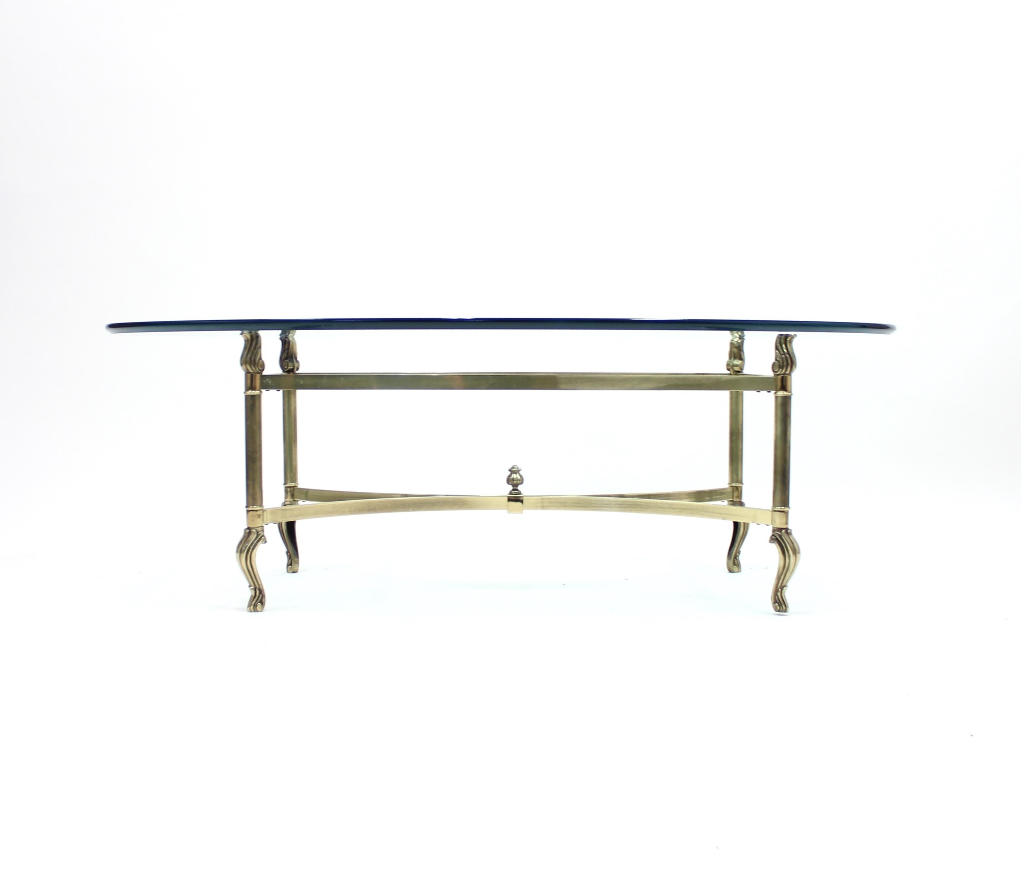 Neoclassical Brass Coffee Table, 1980s 4