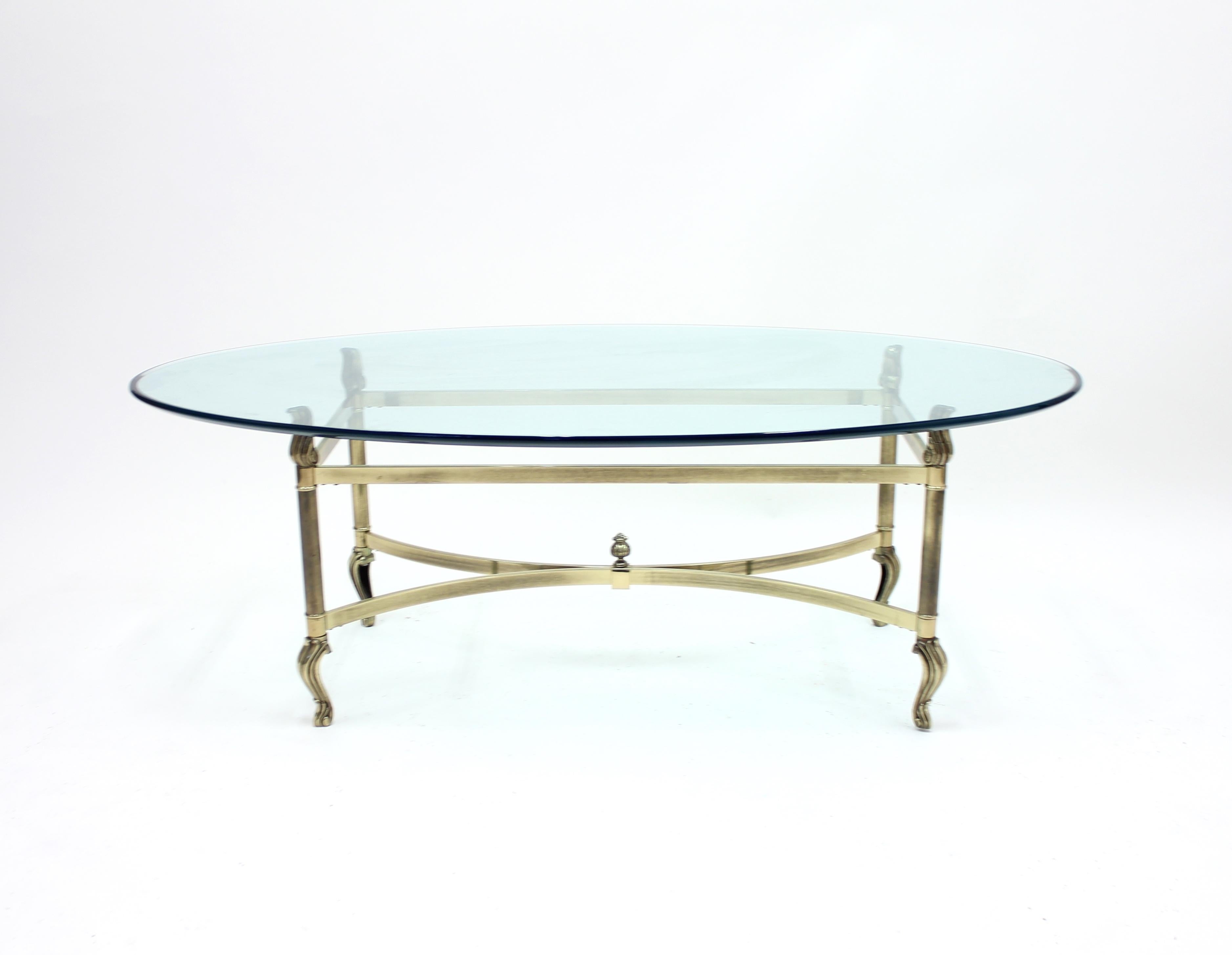 Neoclassical Brass Coffee Table, 1980s 5