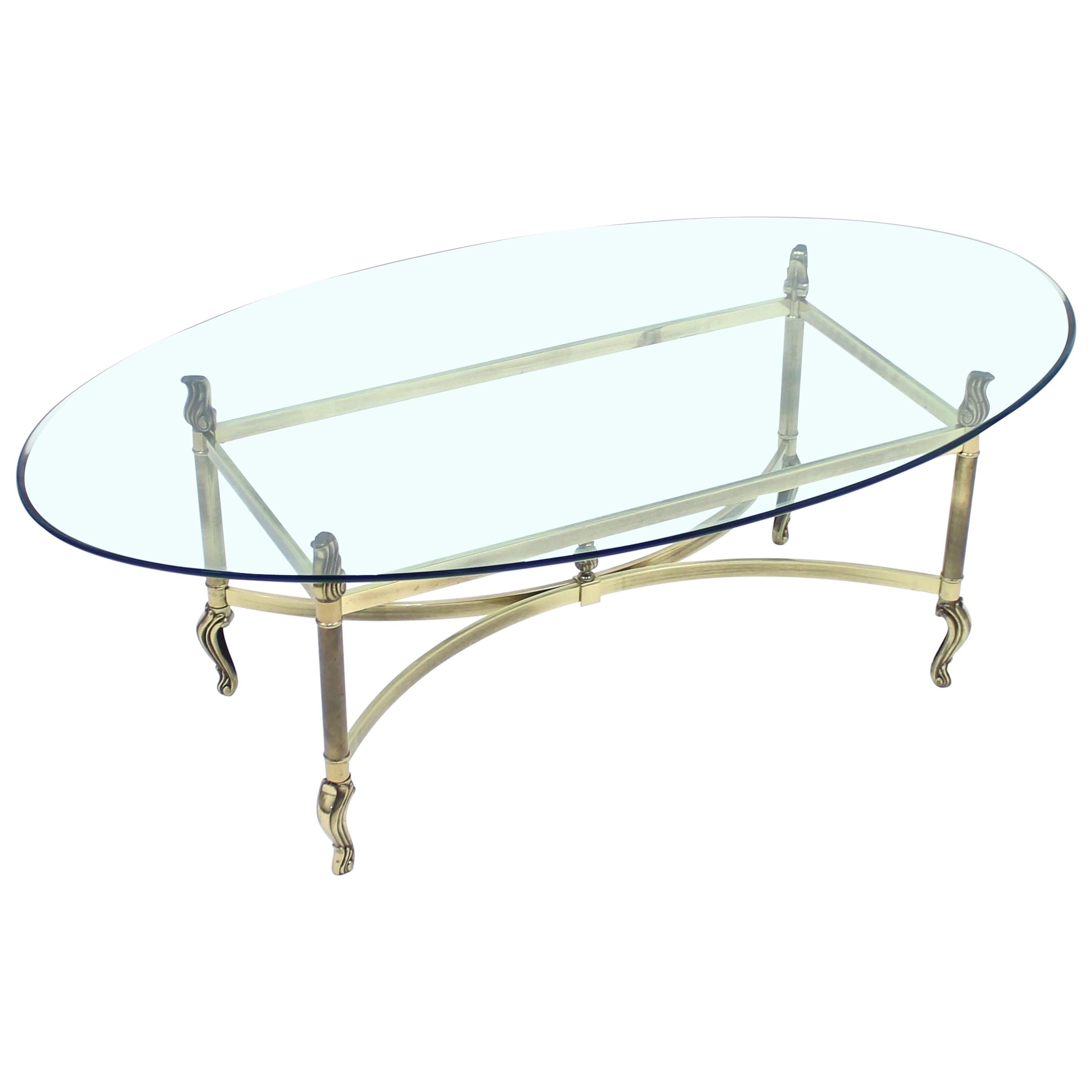 Neoclassical Brass Coffee Table, 1980s