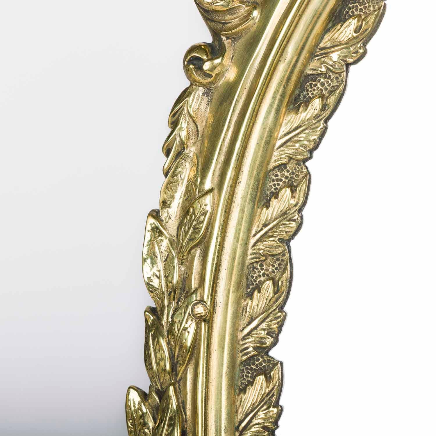 Specchio da tavolo ovale neoclassico in ottone In condizioni buone in vendita a London, GB