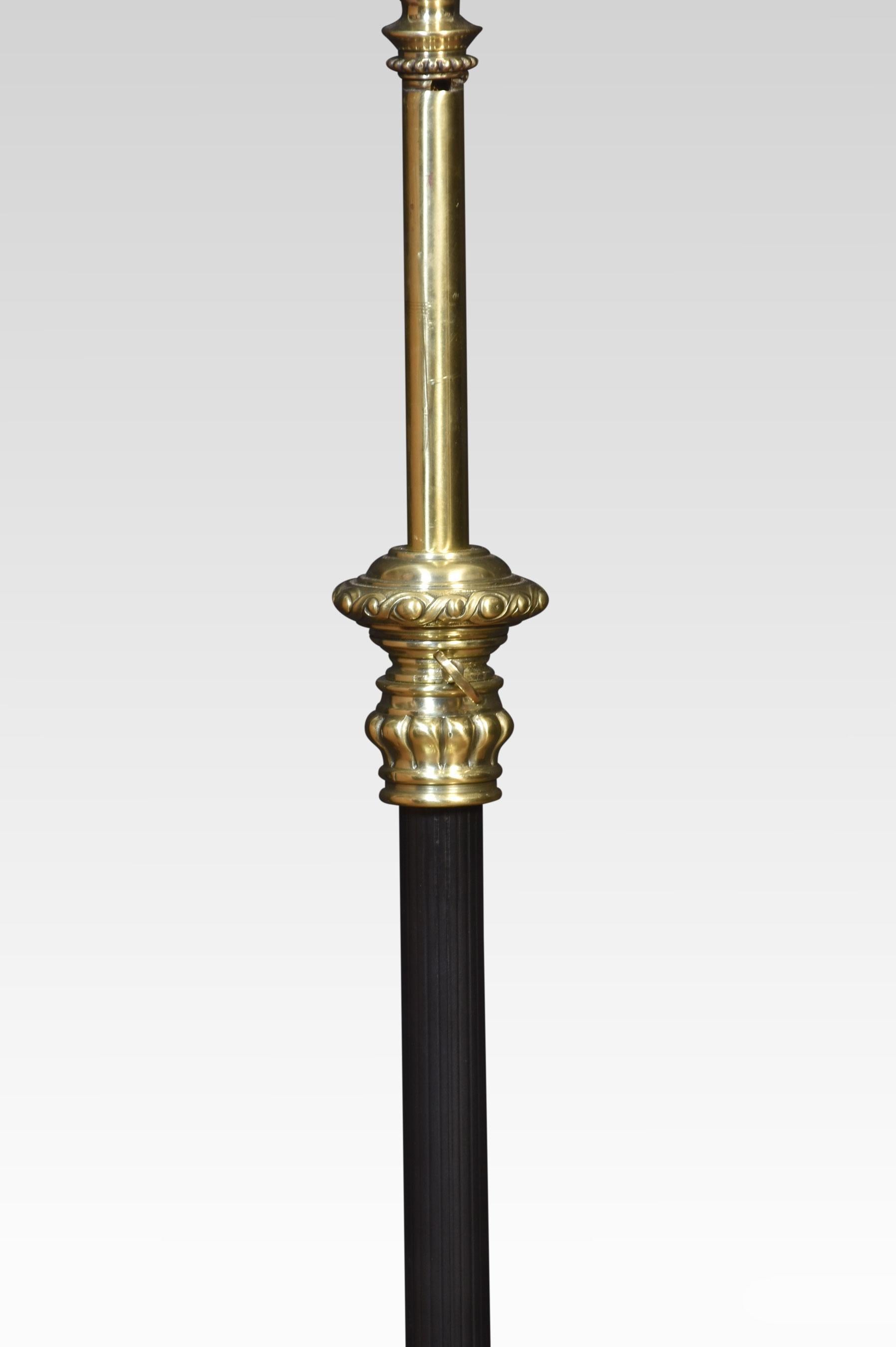 British Neoclassic Brass Standard Lamp For Sale