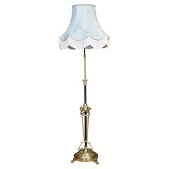 Antique Neoclassic Brass Standard Lamp
